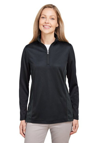 Harriton M786W - Ladies Flash Snag Protection Plus IL Colorblock Quarter-Zip
