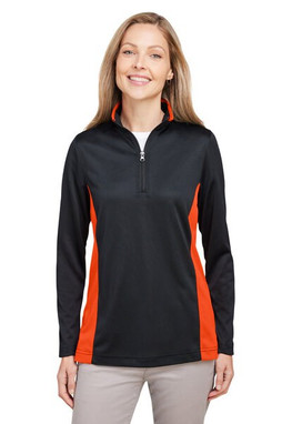 Harriton M786W - Ladies Flash Snag Protection Plus IL Colorblock Quarter-Zip