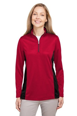 Harriton M786W - Ladies Flash Snag Protection Plus IL Colorblock Quarter-Zip