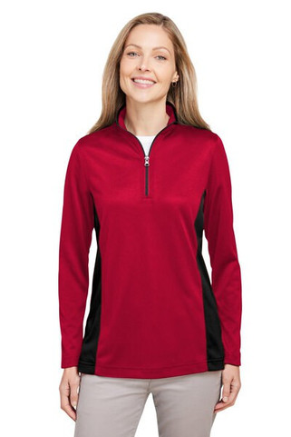 Harriton M786W - Ladies Flash Snag Protection Plus IL Colorblock Quarter-Zip