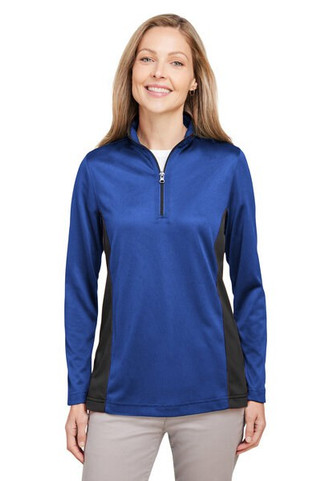 Harriton M786W - Ladies Flash Snag Protection Plus IL Colorblock Quarter-Zip