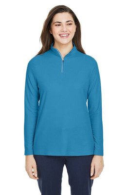 CORE365 CE405W - Ladies Fusion ChromaSoft Pique Quarter-Zip