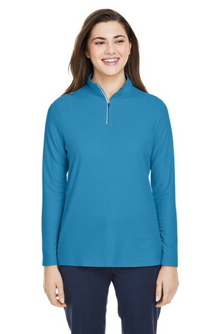 CORE365 CE405W - Ladies Fusion ChromaSoft Pique Quarter-Zip