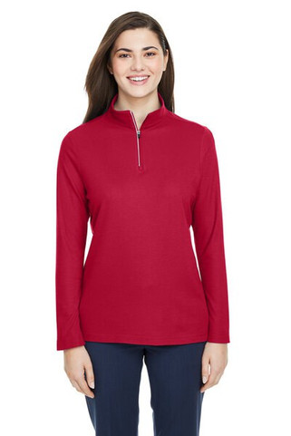 CORE365 CE405W - Ladies Fusion ChromaSoft Pique Quarter-Zip