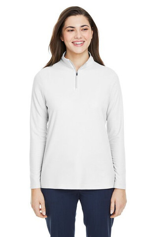 CORE365 CE405W - Ladies Fusion ChromaSoft Pique Quarter-Zip