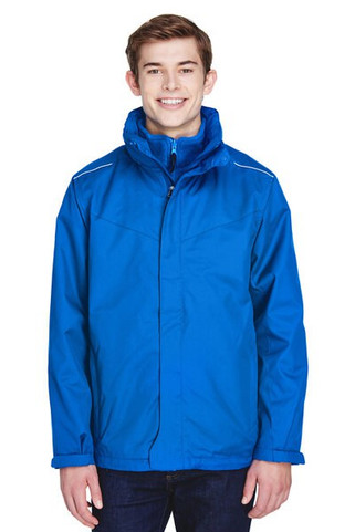 CORE365 88205 - Mens Region 3-in-1 Jacket with Fleece Liner