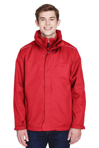 CORE365 88205 - Mens Region 3-in-1 Jacket with Fleece Liner