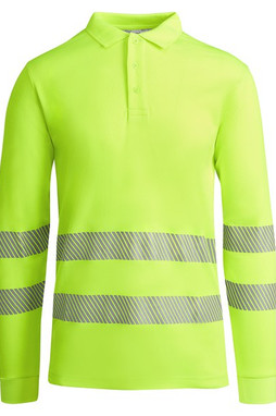 Roly HV9319 - ATRIO LS Technical high-visibility long-sleeve polo shirt 
