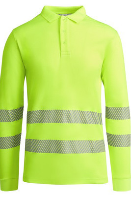Roly HV9319 - ATRIO LS Technical high-visibility long-sleeve polo shirt 
