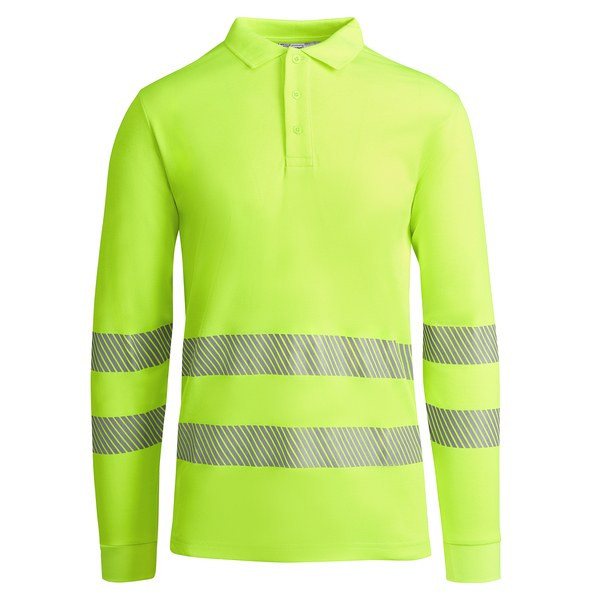 Roly HV9319 - ATRIO LS Technical high-visibility long-sleeve polo shirt