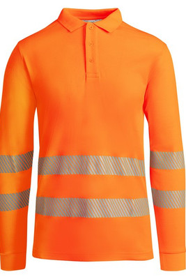 Roly HV9319 - ATRIO LS Technical high-visibility long-sleeve polo shirt