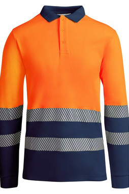 Roly HV9319 - ATRIO LS Technical high-visibility long-sleeve polo shirt 