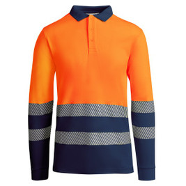 Roly HV9319 - ATRIO LS Technical high-visibility long-sleeve polo shirt