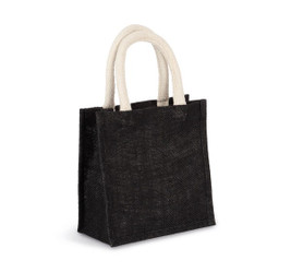 Kimood KI0272 - Sac style cabas en toile de jute - petit modèle