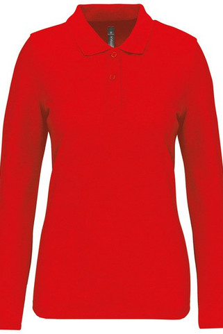 WK. Designed To Work WK277 - Polo Antibacteriano manga larga mujer