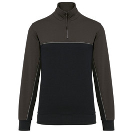 WK. Designed To Work WK404 - Unisex zipped neck eco-friendly sweatshirt