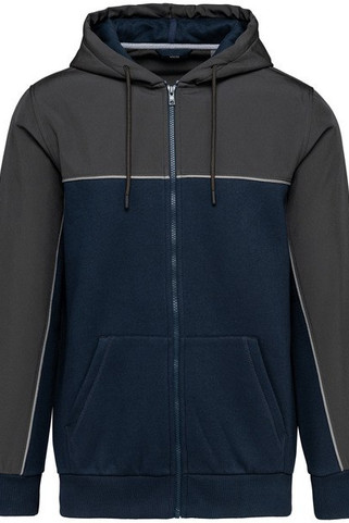 WK. Designed To Work WK410 - Hoodie éco-responsable bicolore avec fermeture éclair