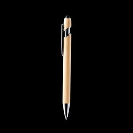 Stamina BL1245 - VAREL The pen with bamboo body and push button in metallic finish is an elegant and natural option for your writing activities