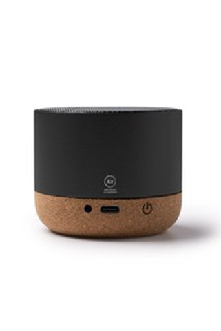 VOXEL Bezprzewodowy głośnik wykonany z aluminium pochodzącego z recyklingu z korkową podstawą - EgotierPro BS1061