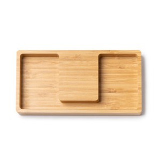 LUKE Wireless Bamboo Charger Organizer - EgotierPro CR1055