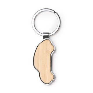 TESLAR Bamboo Car Keychain - EgotierPro KO1190