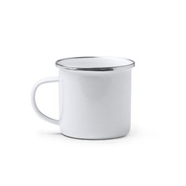 CARDIF Retro-style enameled metal mug - EgotierPro TZ1213