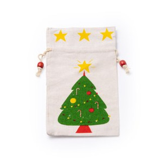 Stamina XM1157 - ARSUK 100% cotton gift bag with a Christmas tree design