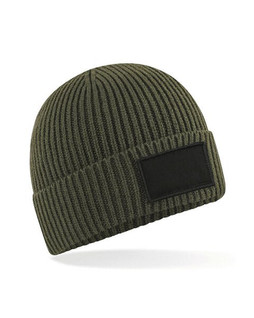 Beechfield B442R - Eco-Friendly Ribbed Knit Beanie with Patch