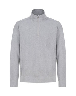 Henbury H842 - UNISEX SUSTAINABLE 1/4 ZIP SWEATSHIRT
