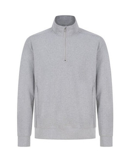 Henbury H842 - UNISEX SUSTAINABLE 1/4 ZIP SWEATSHIRT
