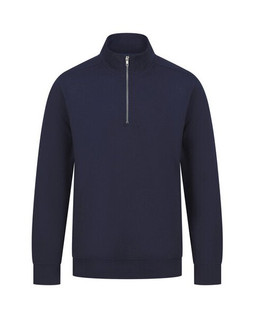 Henbury H842 - UNISEX SUSTAINABLE 1/4 ZIP SWEATSHIRT