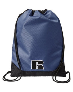 Russell Athletic UB84UCS - Textured Poly Rope Cinch Backpack with Embroidered Patch