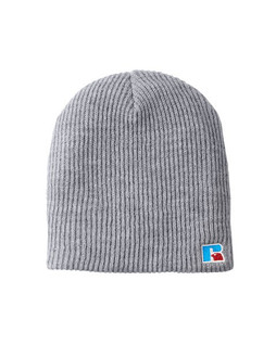 Russell Athletic UB89UHB - Cozy Double Layer Embroidered Knit Beanie