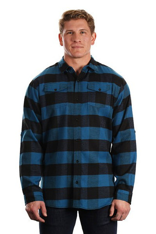 Burnside B8210 - Camisa de franela de manga larga