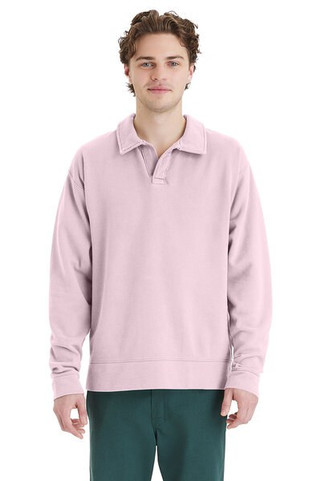 ComfortWash by Hanes GDH490 - Unisex Garment Dye Polo Collar Sweatshirt