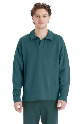 ComfortWash by Hanes GDH490 - Unisex Garment Dye Polo Collar Sweatshirt