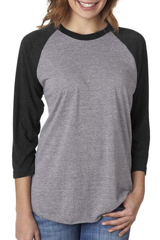 Next Level Apparel 6051 - Unisex Triblend 3/4-Sleeve Raglan