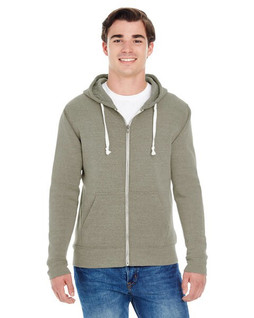 J. America JA8872 - Adult Triblend Full-Zip Fleece Hooded Sweatshirt