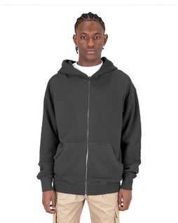 Shaka Wear SHGDZ - Mens Garment Dye Double-Zip Hooded Sweatshirt