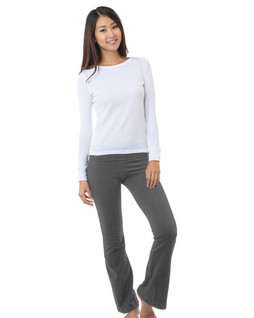 Bayside BA9050 - Pantalones de Yoga con Cintura Ancha y Ajustable