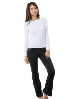 Bayside BA9050 - Pantalones de Yoga con Cintura Ancha y Ajustable