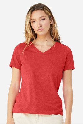 Bella+Canvas 6405CVC - Ladies Relaxed Heather CVC Jersey V-Neck T-Shirt