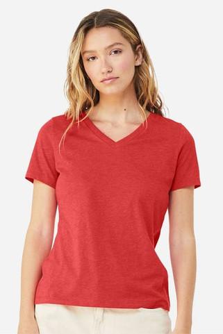 Bella+Canvas 6405CVC - Ladies Relaxed Heather CVC Jersey V-Neck T-Shirt