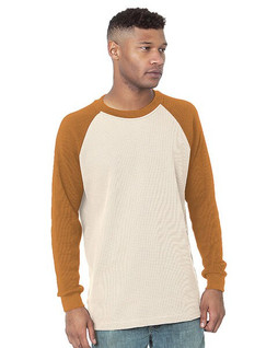 Bayside 8211 - Mens Heavyweight Waffle Knit Thermal Raglan