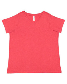 LAT 3817 - Ladies Curvy V-Neck Fine Jersey T-Shirt