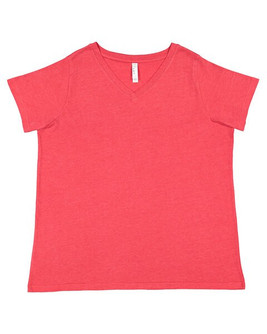 LAT 3817 - Ladies Curvy V-Neck Fine Jersey T-Shirt