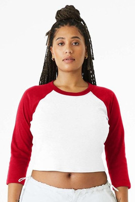 Bella+Canvas 1200 - Ladies Micro Ribbed 3/4 Raglan Baby Tee