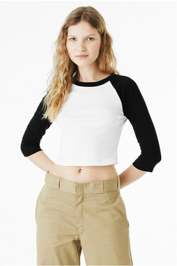 Bella+Canvas 1200 - Ladies Micro Ribbed 3/4 Raglan Baby Tee