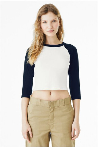 Bella+Canvas 1200 - Ladies Micro Ribbed 3/4 Raglan Baby Tee