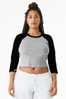Bella+Canvas 1200 - Ladies Micro Ribbed 3/4 Raglan Baby Tee